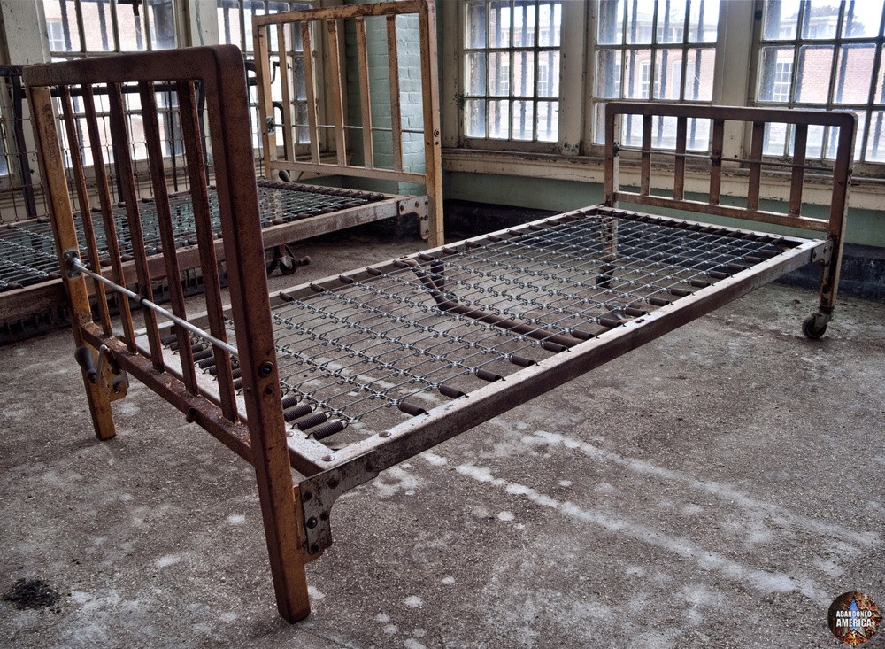 Patient bedframe, Taunton State Hospital