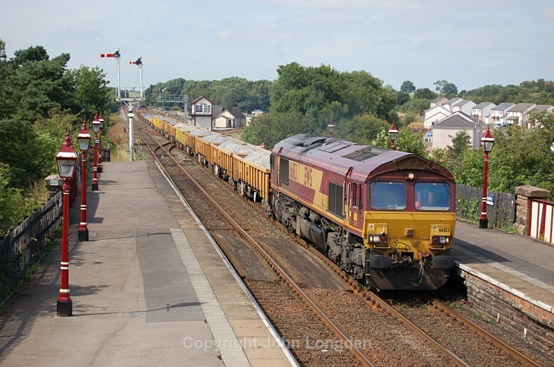 11.8.12 - 66183 & 66021 (rear) 6L43 Carlisle - Hellifield, Appleby - Appleby