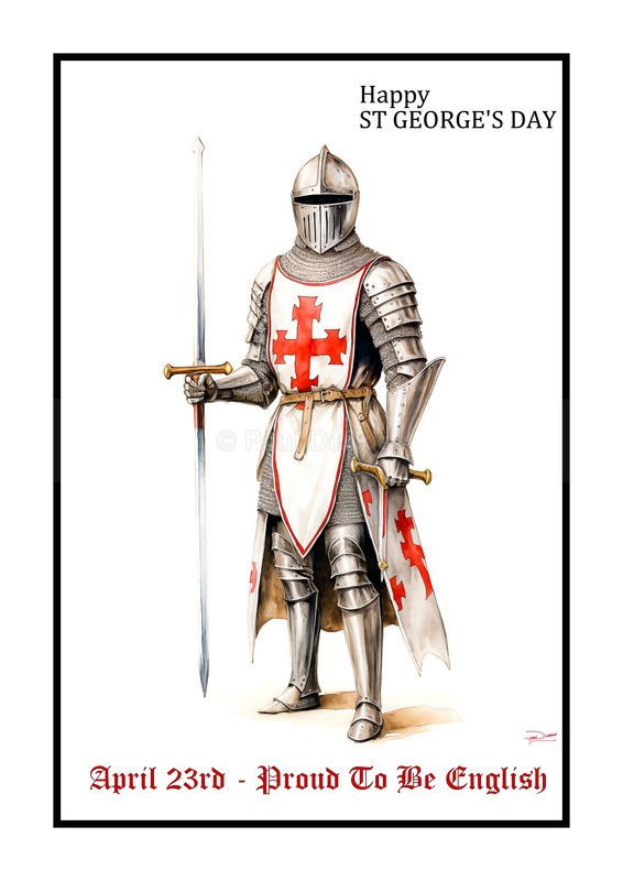 Proud To Be English, St George's Day Paintings by Paul Duddell, Whispers & Strokes - Artist, Painter, and Photographer