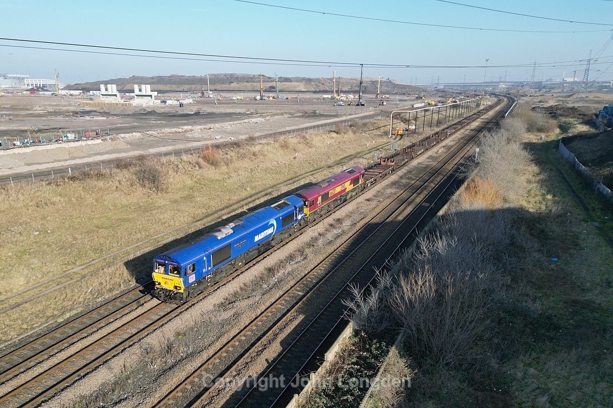JL - 14223 66090 & 66120 6D11 Lackenby  - Scunthorpe, South Bank - Teesside (west to east)
