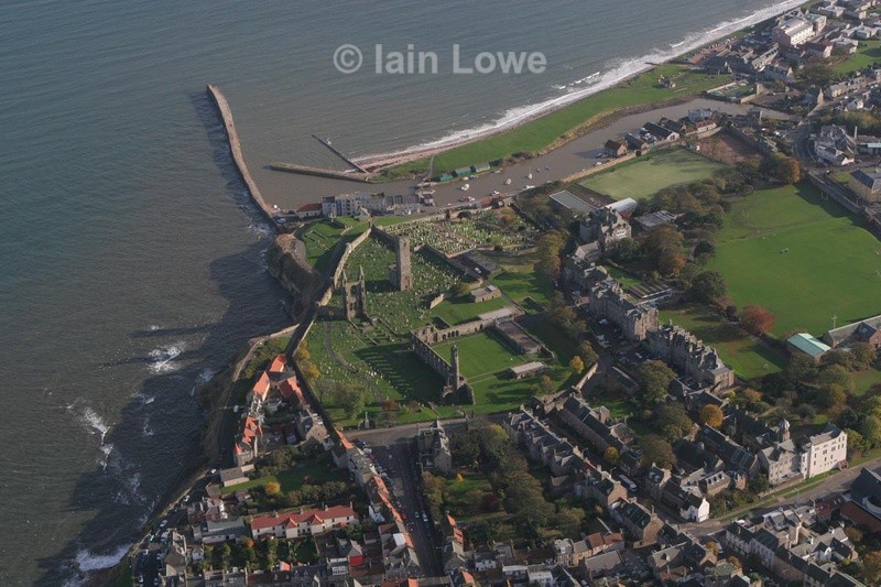 St Andrews Cathedral - St Andrews Town Aerial