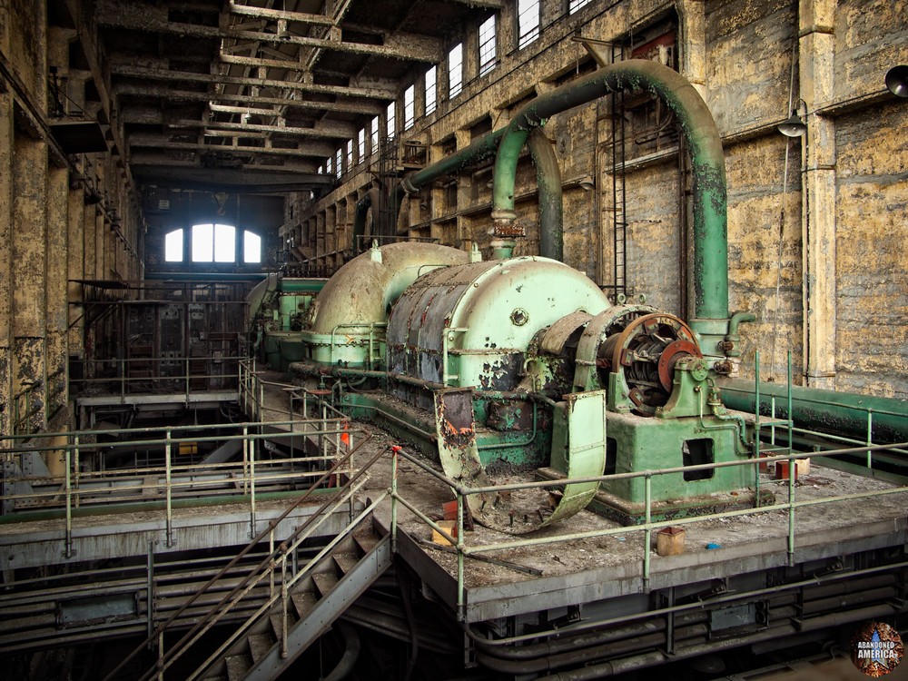 Abandoned Westport Generating Station turbine hall