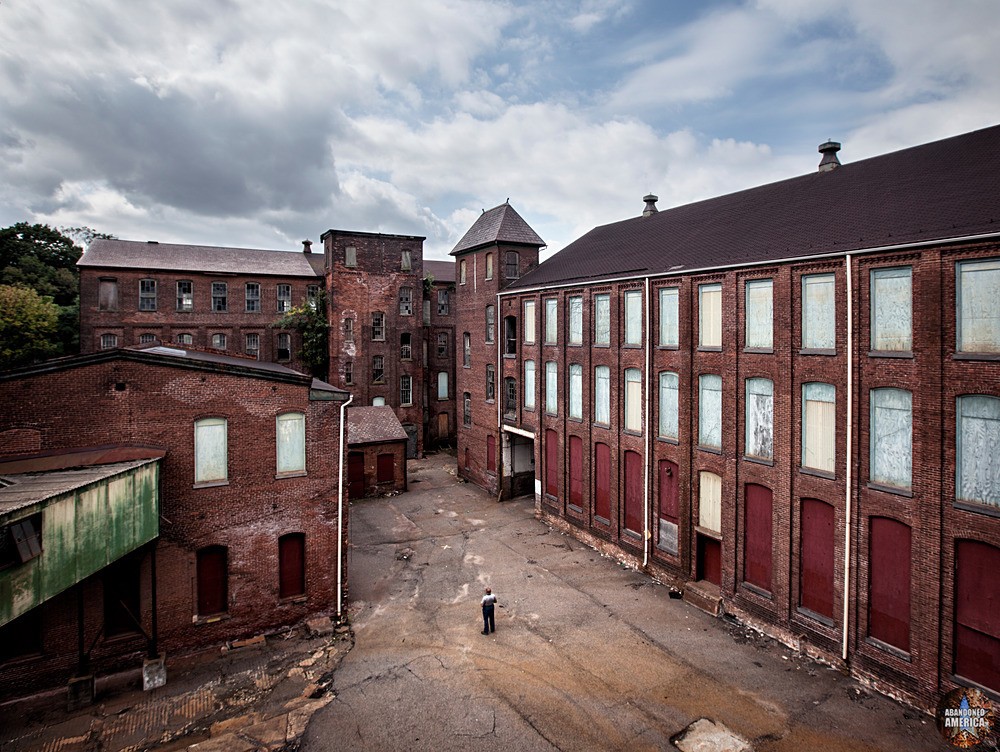 Simon Silk Mill, Easton PA: Courtyard View | Abandoned America
