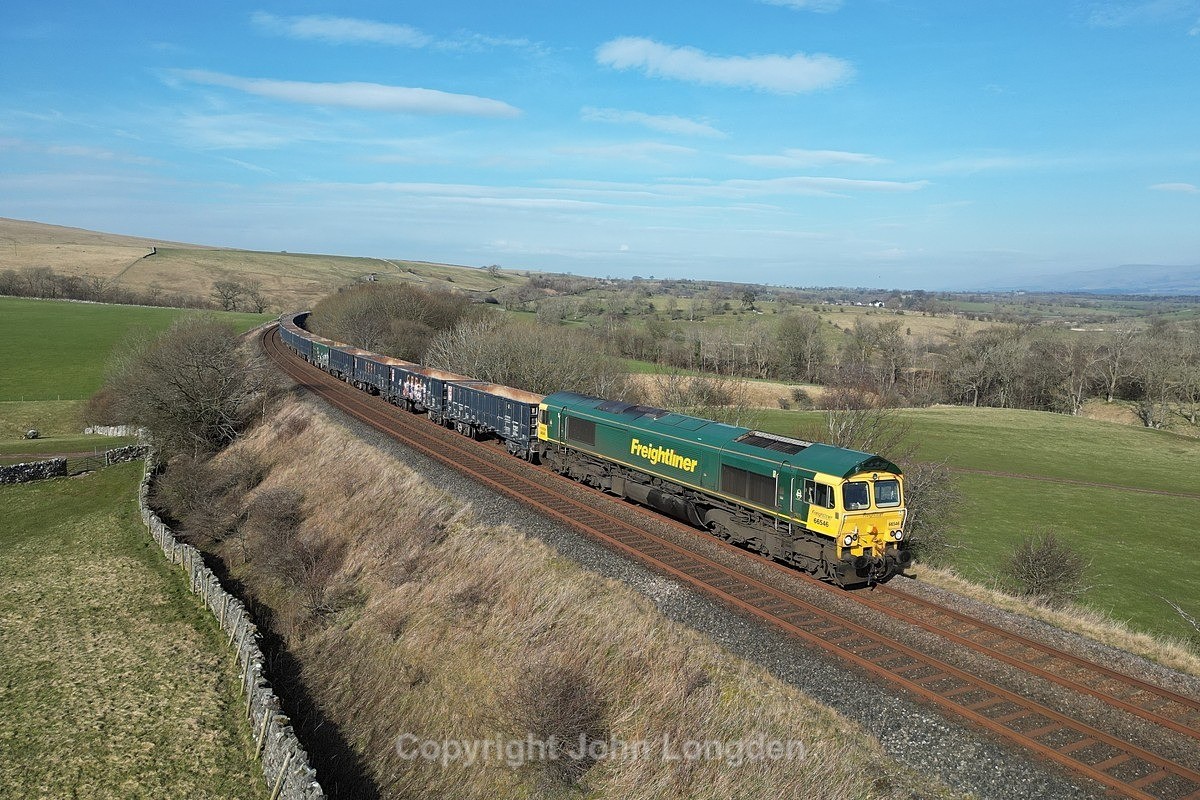 JL - 8.3.25 66546 6E97 Kirkby Thore - Hunslet Yard, Smardale - Latest shots
