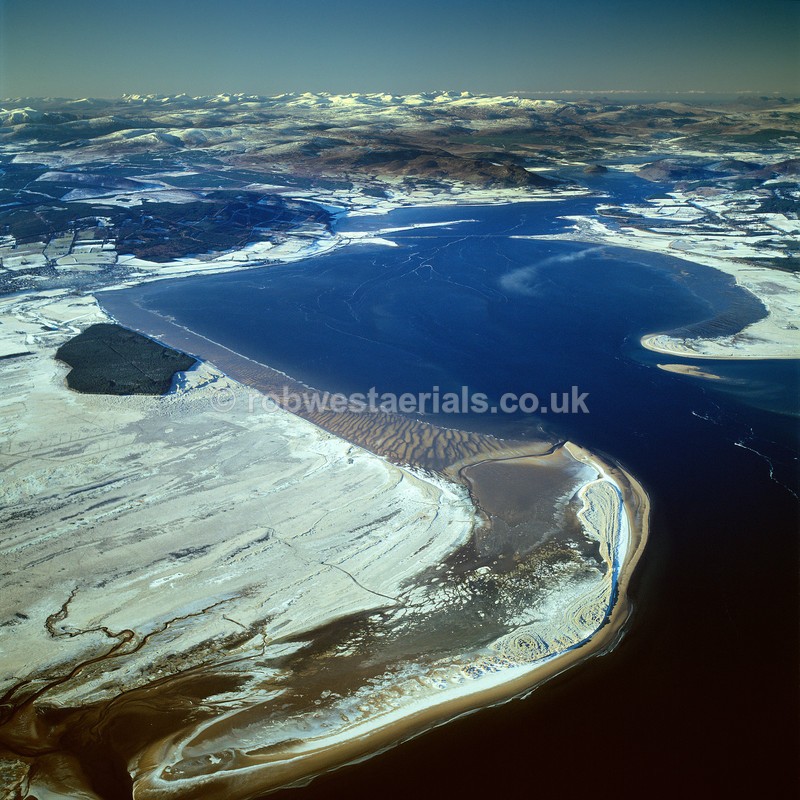 aerial pictures of Scotland east coast coastline at the Dornoch Firth