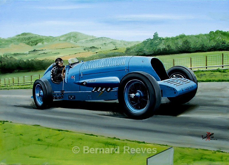 Bluebird Napier reproduction by Lorne Jacobs - Malcolm Campbell and Bluebird