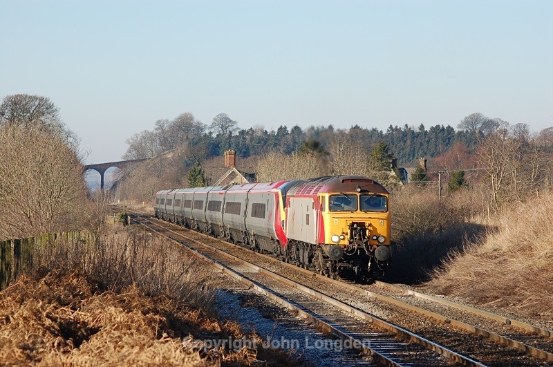 29.1.06 57304 7 390043 1A54 11.53 Carlisle - Euston, Newbiggin - Newbiggin Station