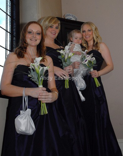 23 Bridesmaids on way to Ceremony - Neil and Holly Bramwell