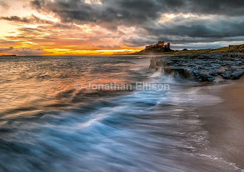 Bamburgh Castle At Sunrise - Northumberland