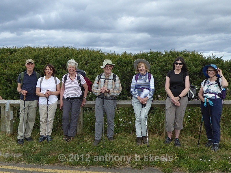 028 Some of the group pose for a moment returning through Port Mulgrav - York Minster Walkers Collection 2026