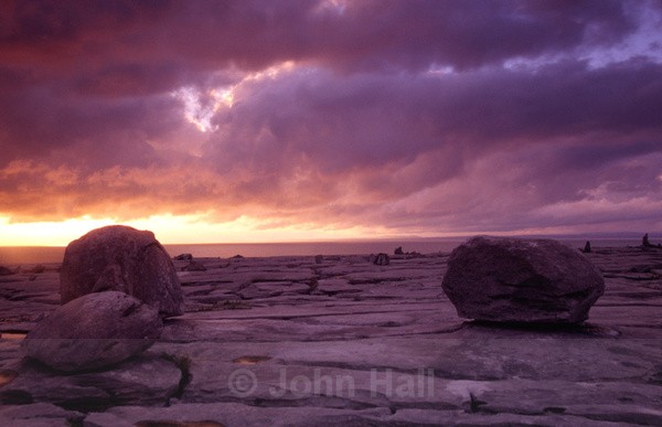 stormy sunset, the burren,co. clare,ireland