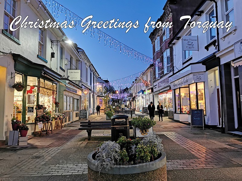 3 left TQ170 - St Marychurch Precinct in Torquay - XMAS CARDS Torquay St Marychurch, Babbacombe and Cockington