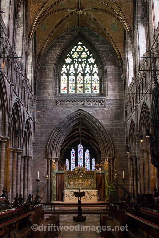 Chester Cathedral Choir looking east - Chester Cathedral