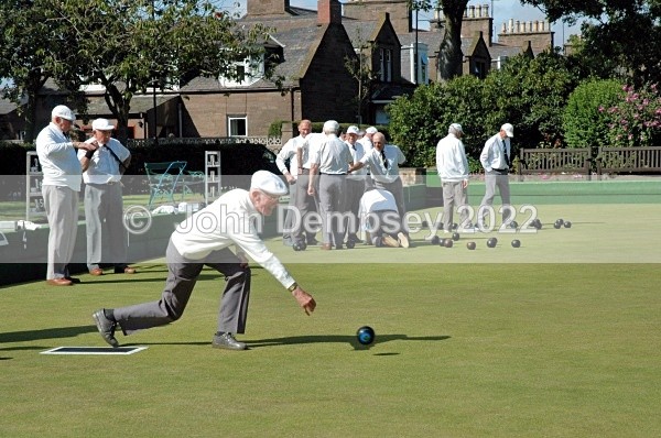 Gordon enjoying his delivery - Bowling  In Montrose