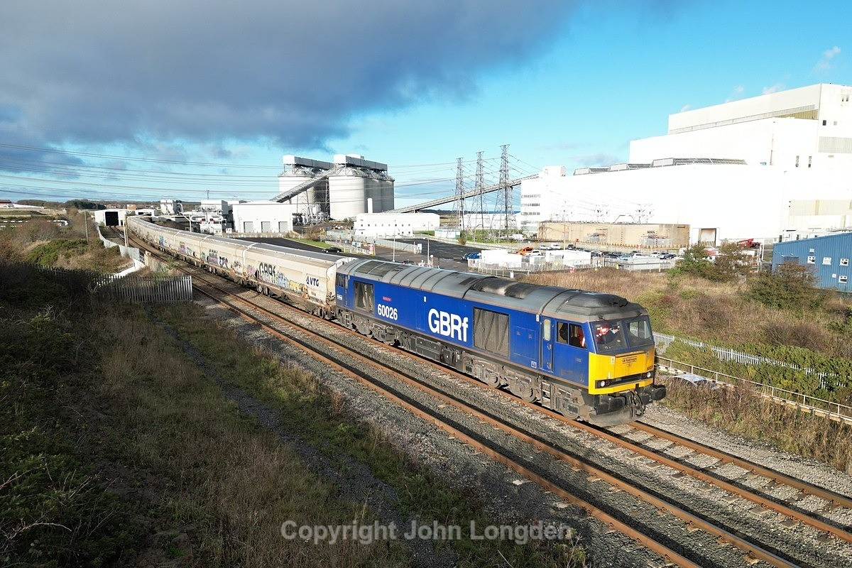JL - 22.11.25 60026 6N87 Lynemouth - Tyne CT, S Lynemouth - Latest shots