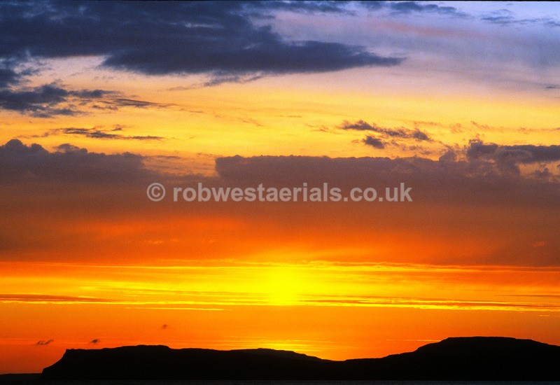A743K 35mm Sunset over the Island of Mull in 2002 - West and south coastlines