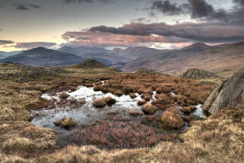 Harter Fell at sunset - Distant Hills