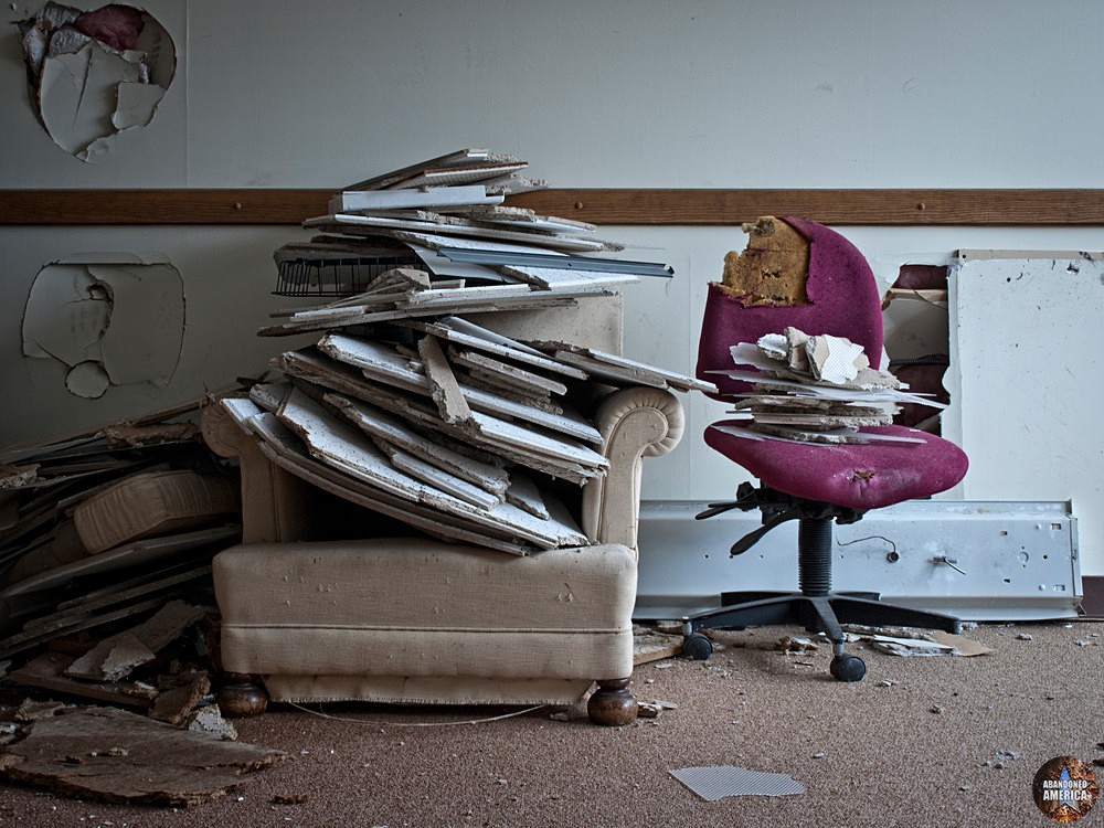Fallen Ceiling Tiles | Norwich State Hospital