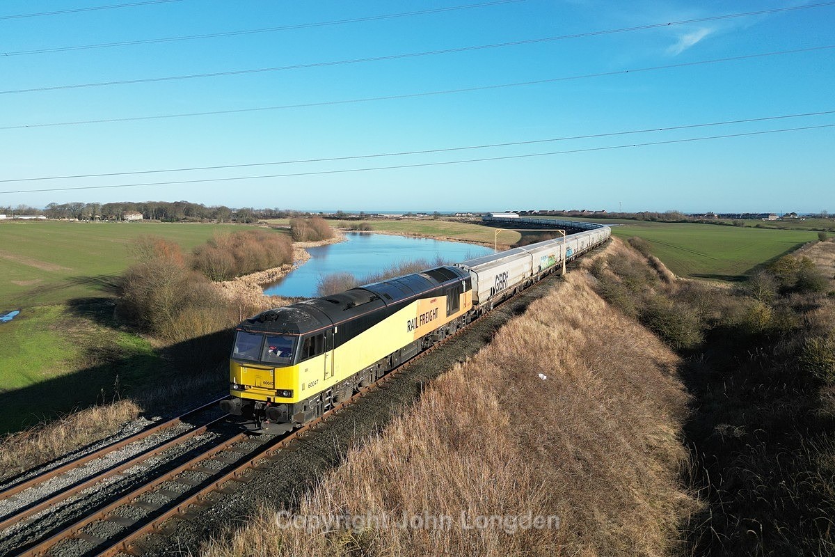 JL - 6.2.25 60047 6N87 Lynemouth PS - Tyne Dock CT, Woodhorn - Latest shots