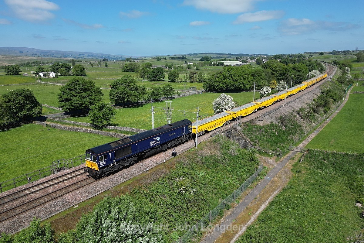 JL - 31.5.23 66425 6K06 Shap Quarry - Crewe, Hardendale - West Coast Main Line (north to south)
