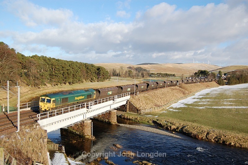 6.2.13 - 66557 4Z28 Fiddlers Ferry - Hunterston, Crawford - West Coast Main Line (north to south)