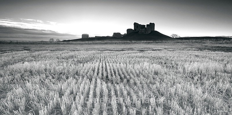 Duffus castle at dawn bw - Top 20
