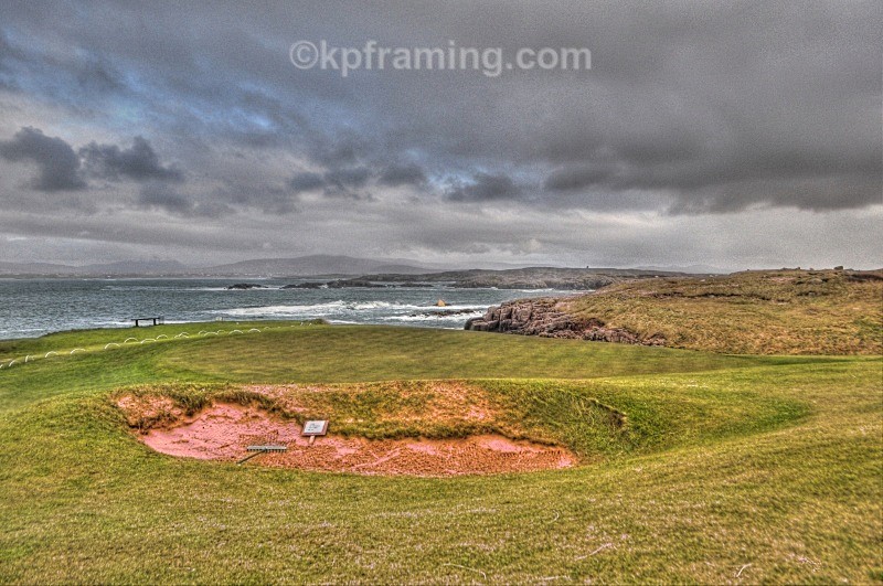 looking down on the 3rd hole curit island golf course - pictures of cruit island golf course caves beaches and owey&Arranmore Island)