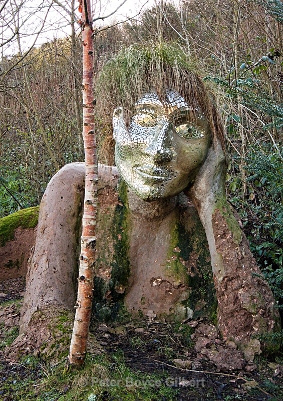 Mosaic and mud sculpture, Eden, Cornwall - The Countryside
