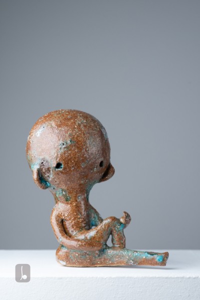 Sitting figure with bent knee, (bather)2026 - departures and returns