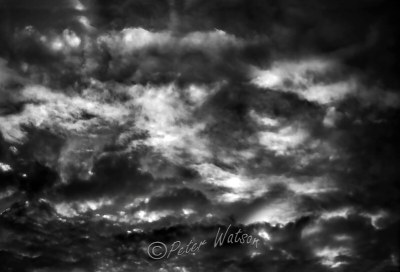 Turbulent Sky 1 Abstract - Monochrome