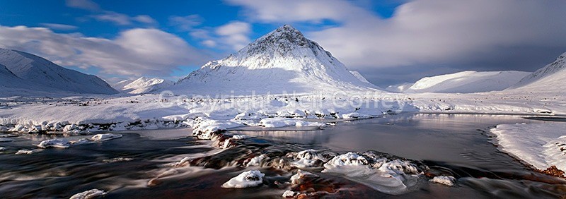 Buachaille Etive Mor & River Etive, Highland - Panoramic format