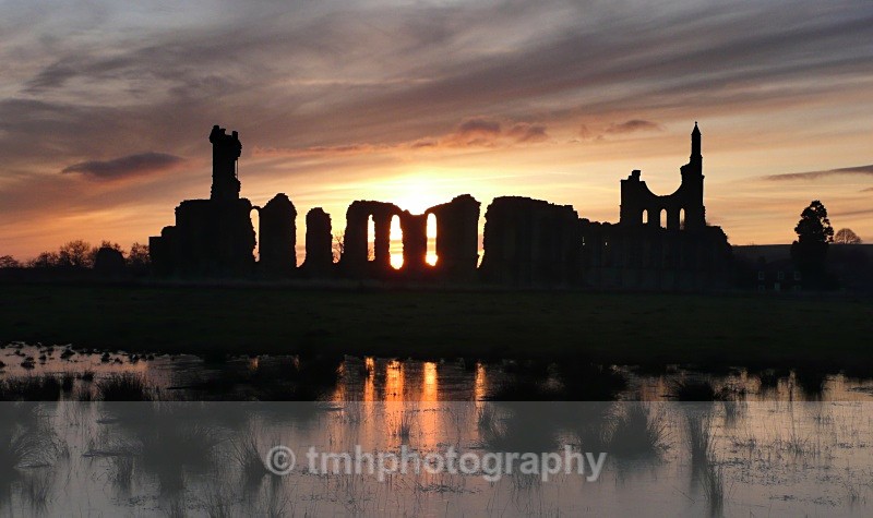 Byland Abbey at Dusk - Creative Scenery