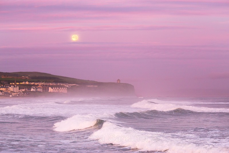 Mussenden Moonset - Ireland by Day