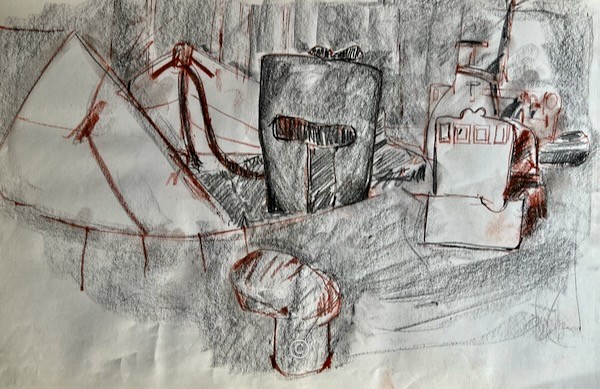 Lerwick Boat Study. 1973. - David Pettigrew D.A. Paintings 1970 to 2025.