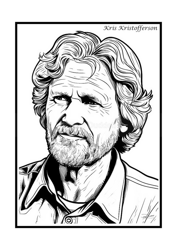Kris Kristofferson Film Movie Poster Fine Art Print by Paul Duddell-Whispers & Strokes