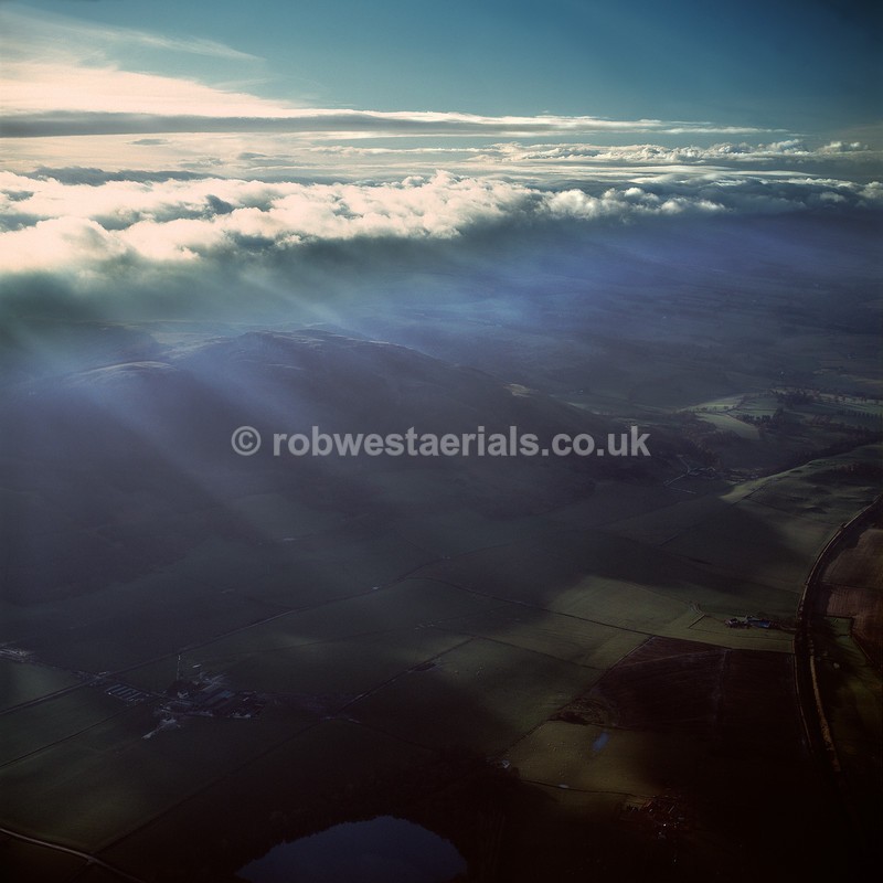 Ochil Hills from above Aberuthven at White Moss Loch in Scotland