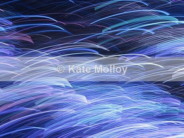 Neon Grasses, Blue - Neon