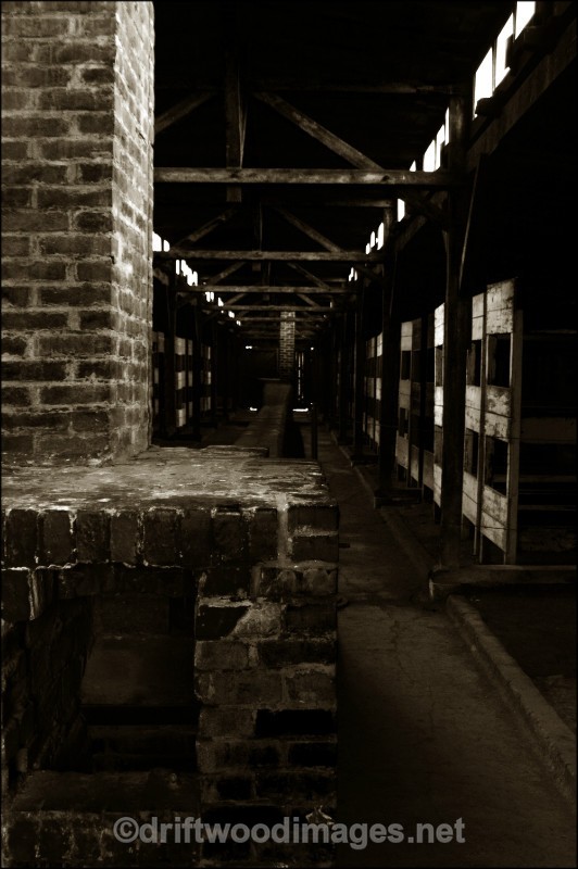 Birkenau  hut interior 22 sepia - Auschwitz/Birkenau