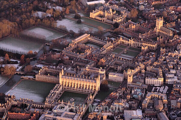 University Cambridge winter snow