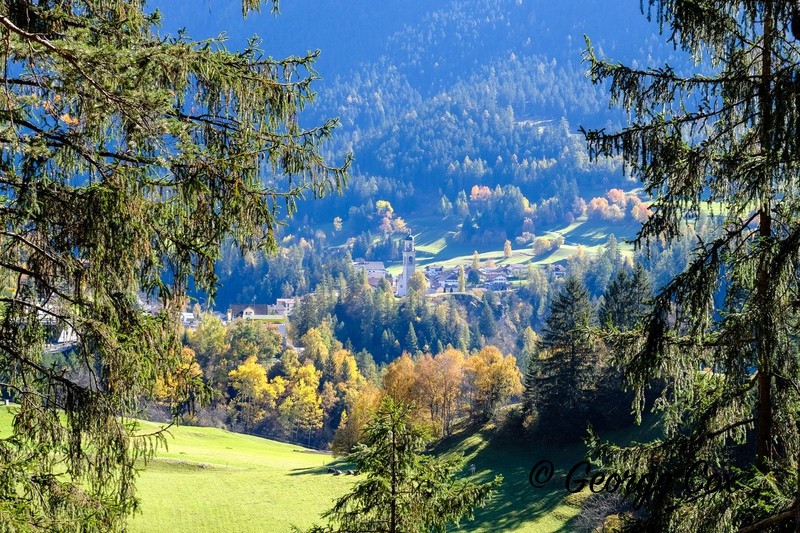 View to Church of St Stefan - Tiefencastel - Switzerland