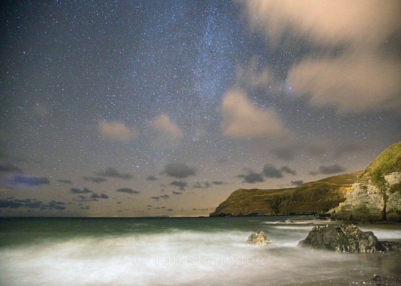 Port erin Beach and Stars - Skies of Man