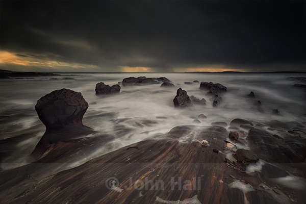 Thunderstorm Approaching The Irish Coast At Old Head Of Kinsale, Cork, Ireland.