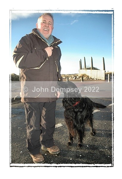 Donald   with Angus - Walking the Dog