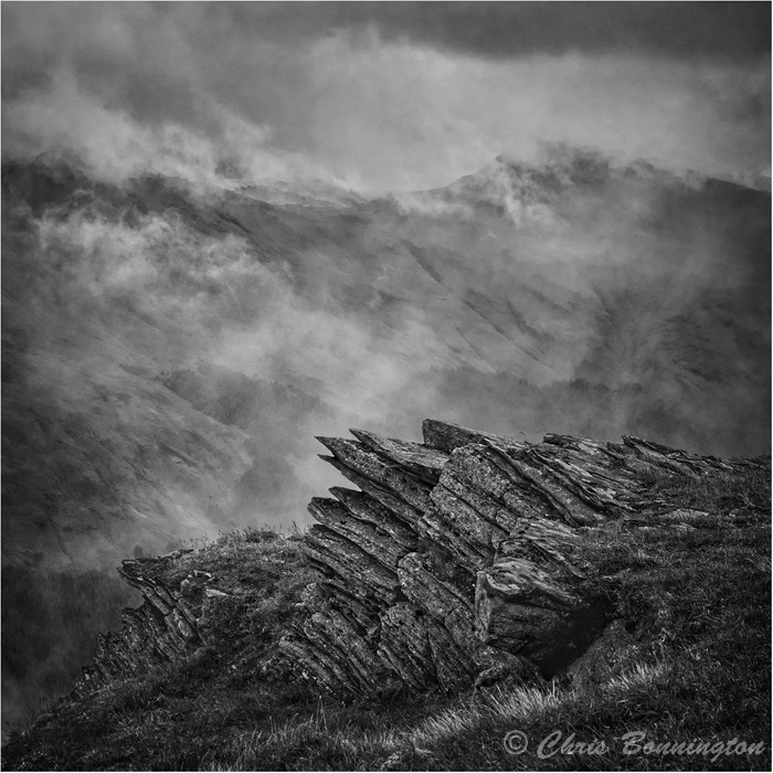 Jagged Out-crop - Landscapes - Mono