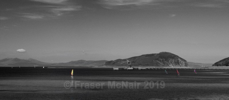 Davaar Wind surfer BW_9036 - Black & White