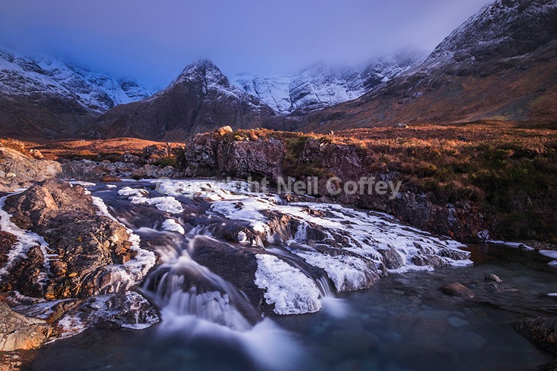 Fairy Pools & The Cuillins, Coire na Creiche, Isle of Skye - Landscape format