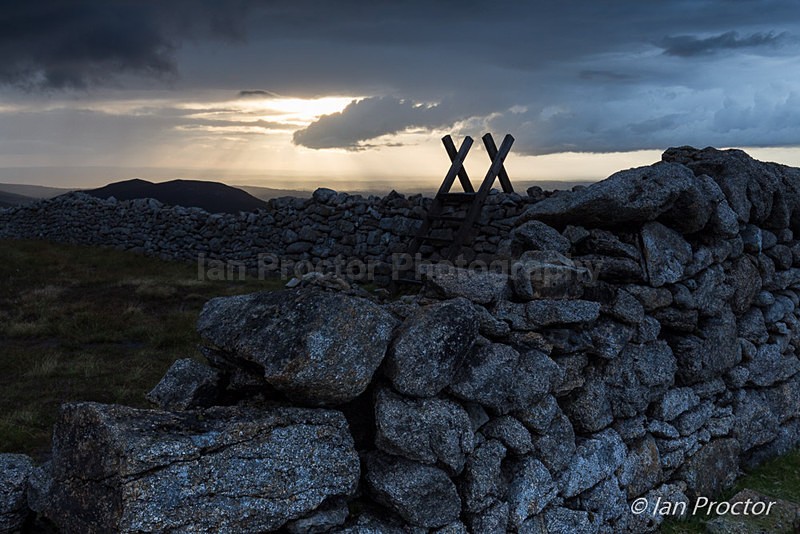 Carn Mountain Summit Stile, Mourne Mountains, N.Ireland. - Mourne Mountains