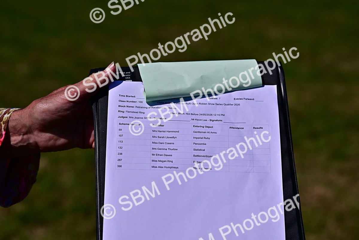 SBM_18199 - Class 99-100 - Retraining of Racehorses Ridden
