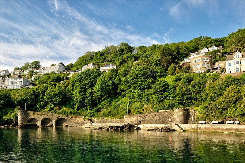 Early morning Vivid reflections of the trees in the The River Looe - Looe