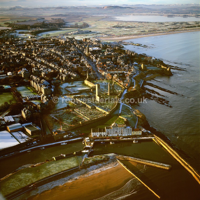 aerial pictures of Scottish east coast coastline coastal towns villages tourist attractions harbours of Scotland